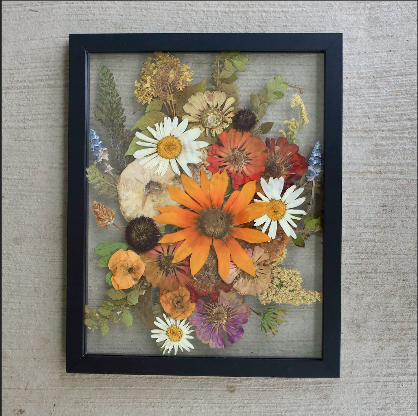 Custom 11x14 Floral Preservation Frame